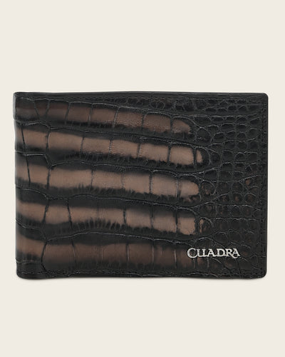 Limited Edition Men's Black Genuine Alligator Leather Wallet - Cuadra 35th Anniversary